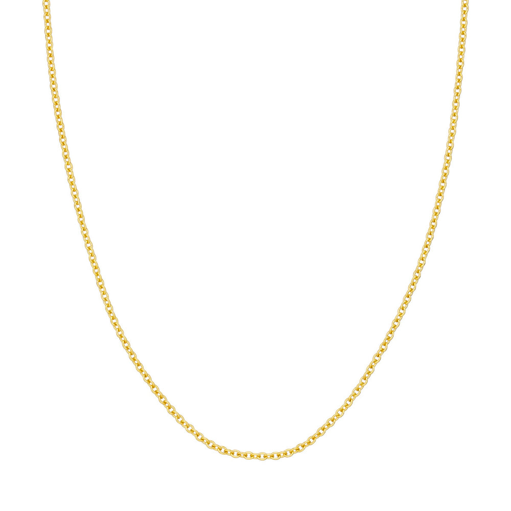 14k Gold 2.5mm Open Cable Chain Necklace, 18"