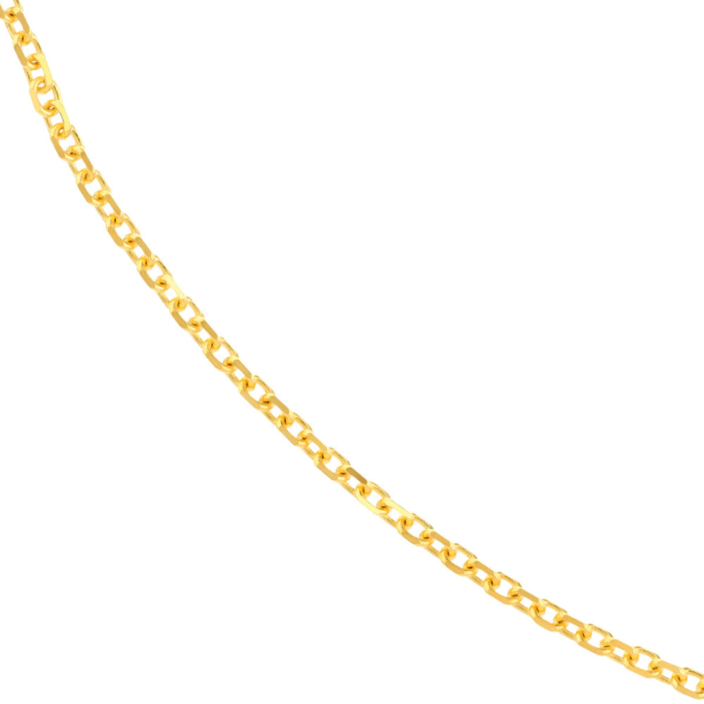 14k Gold Diamond-Cut Cable Chain 18"