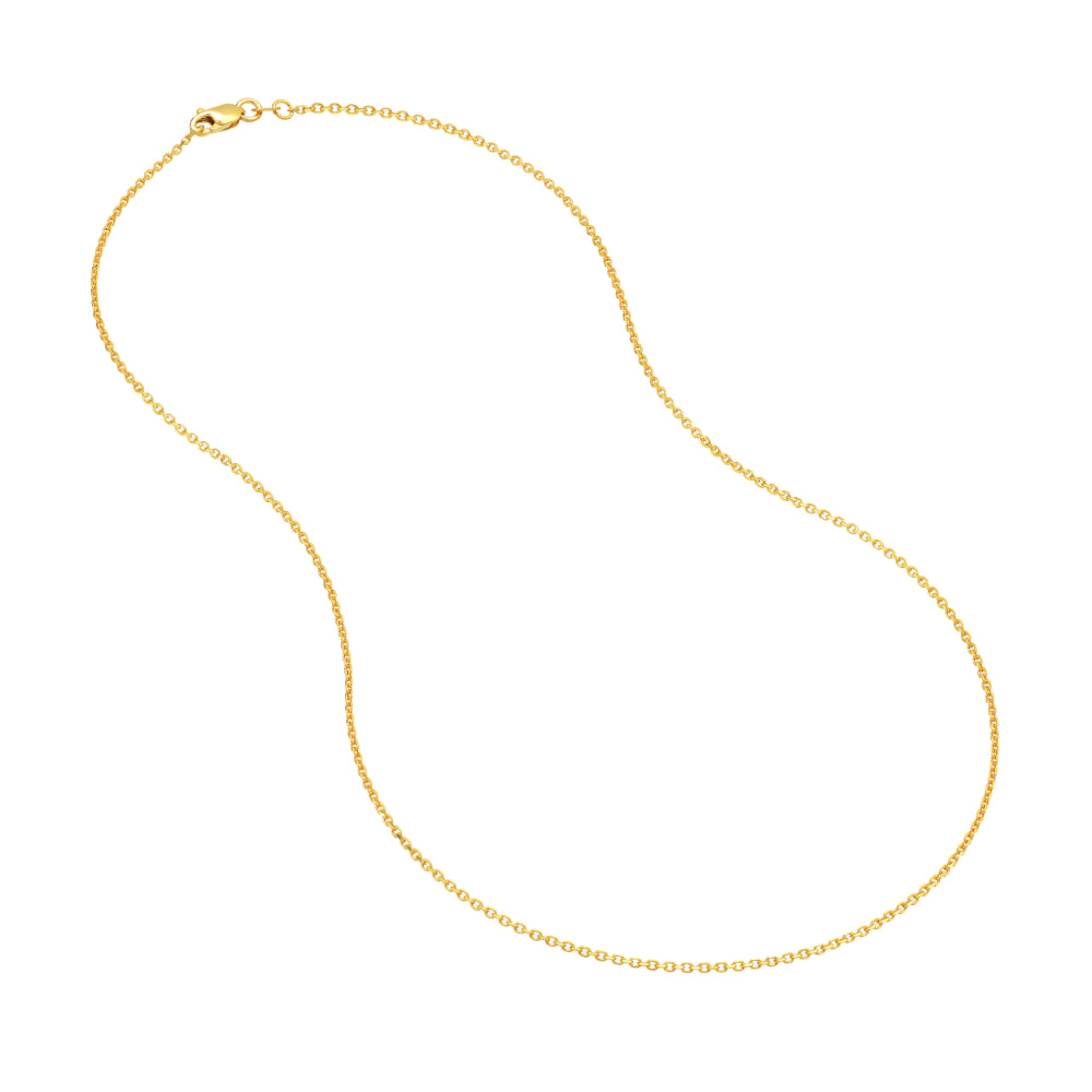 14Y 1.25mm Diamond-Cut Cable Chain 16"