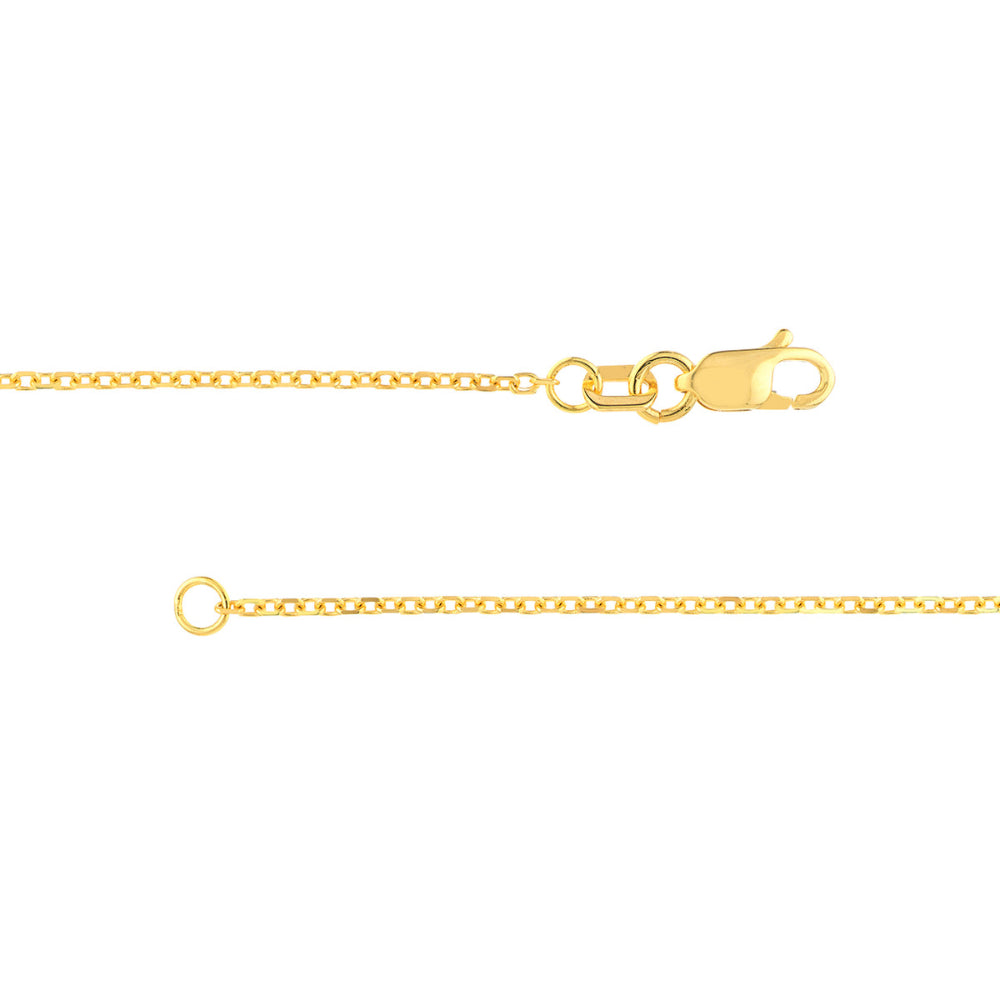 14k Gold Diamond-Cut Cable Chain 18"
