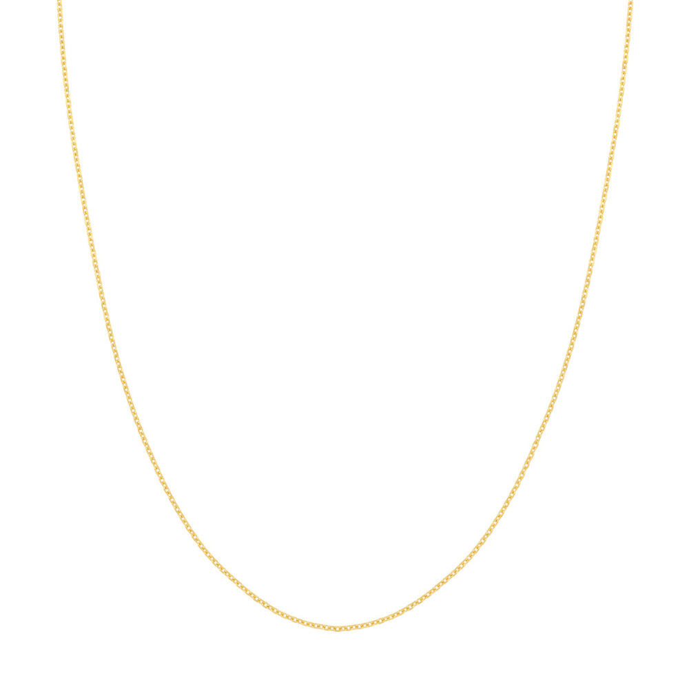 14k Gold Diamond-Cut Cable Chain 18"
