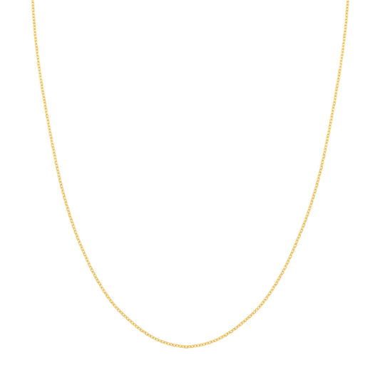 14k Gold Diamond-Cut Cable Chain 18"