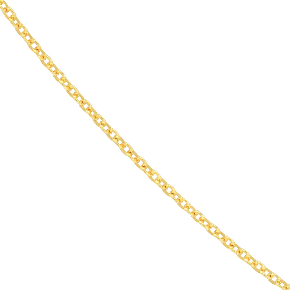 14k Yellow Gold Diamond-Cut 1.5mm Cable Chain
