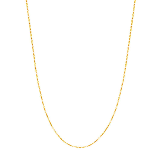 14k Yellow Gold Diamond-Cut 1.5mm Cable Chain