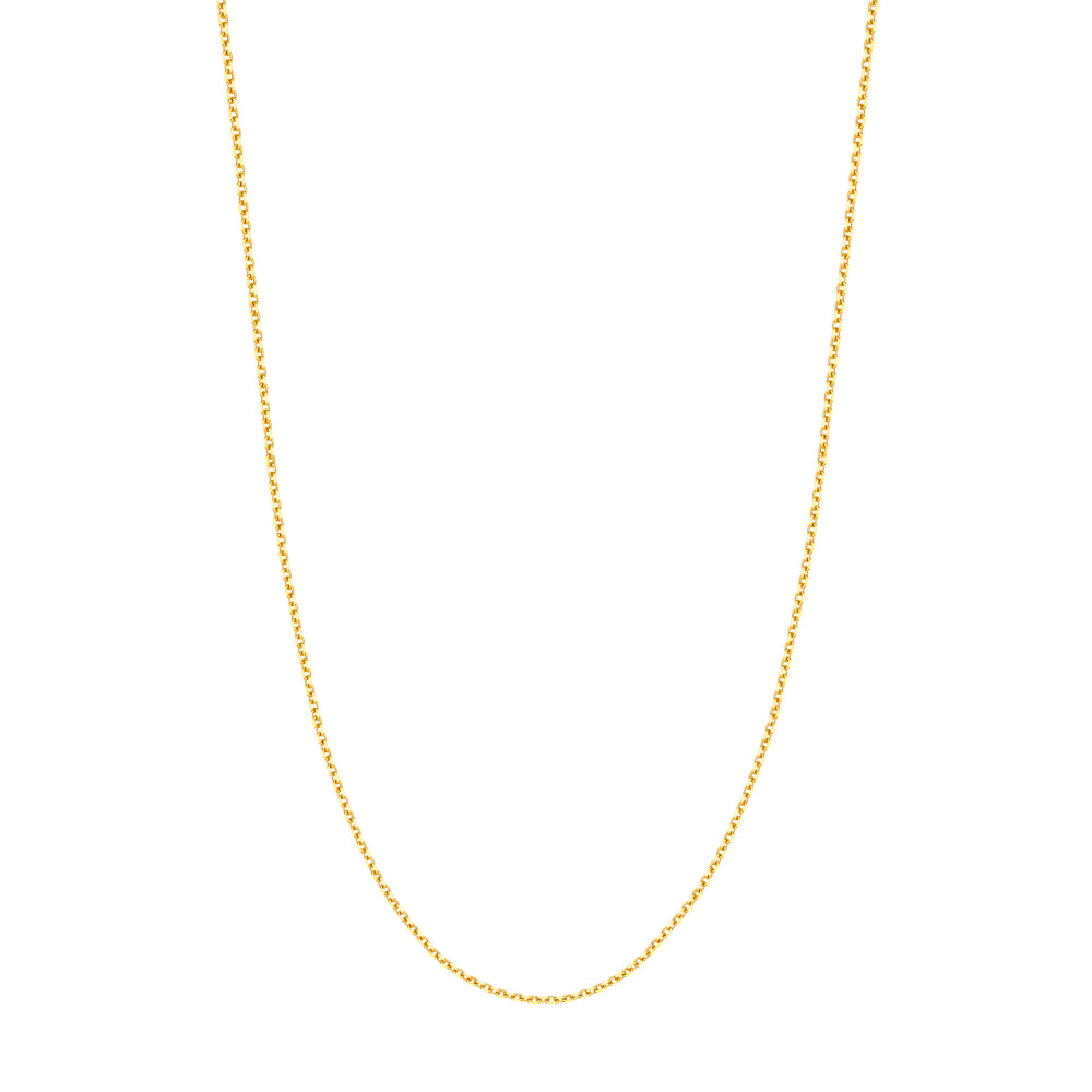 Yellow Gold 1.8mm diamond cut cable chain necklace
