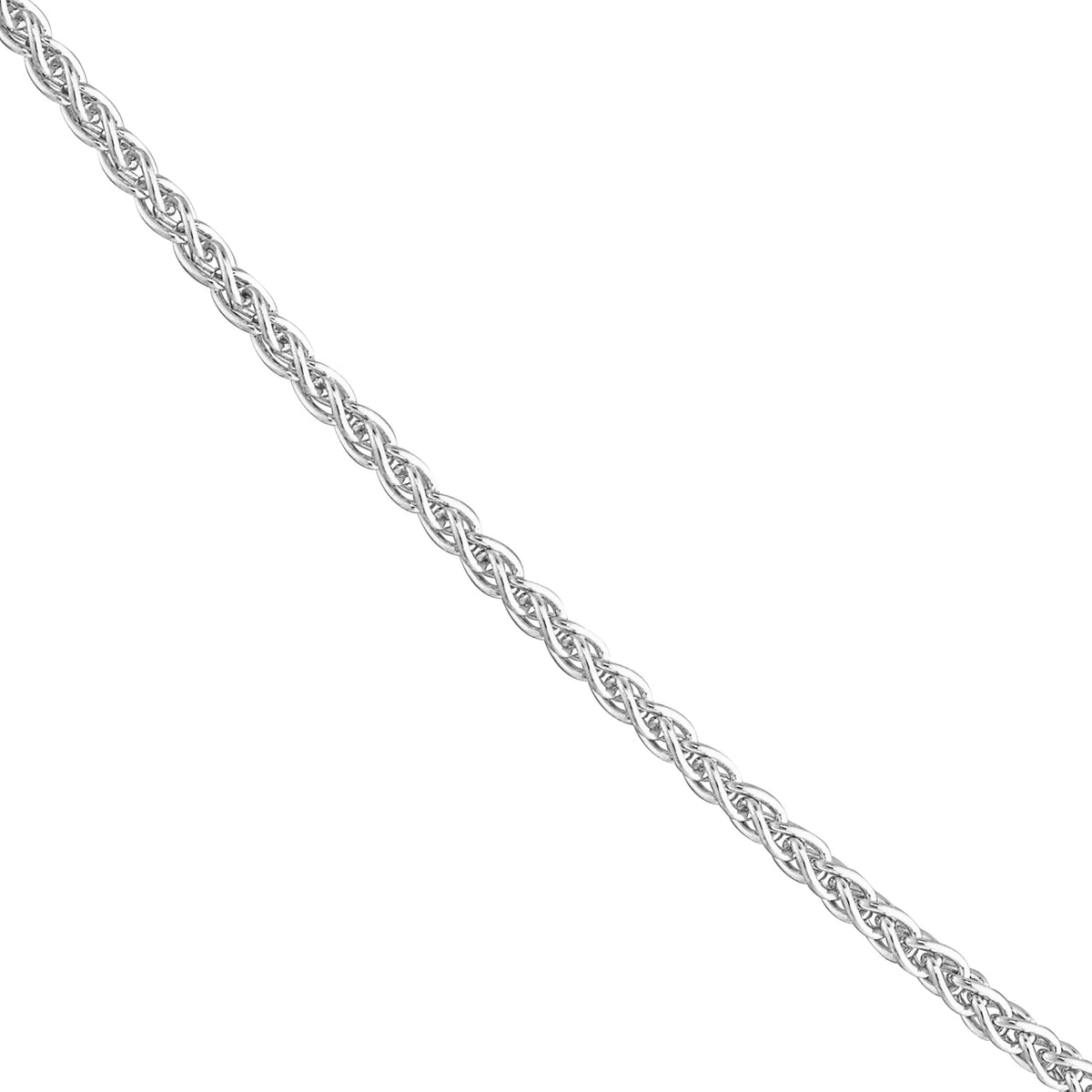 Silver chain on a white background