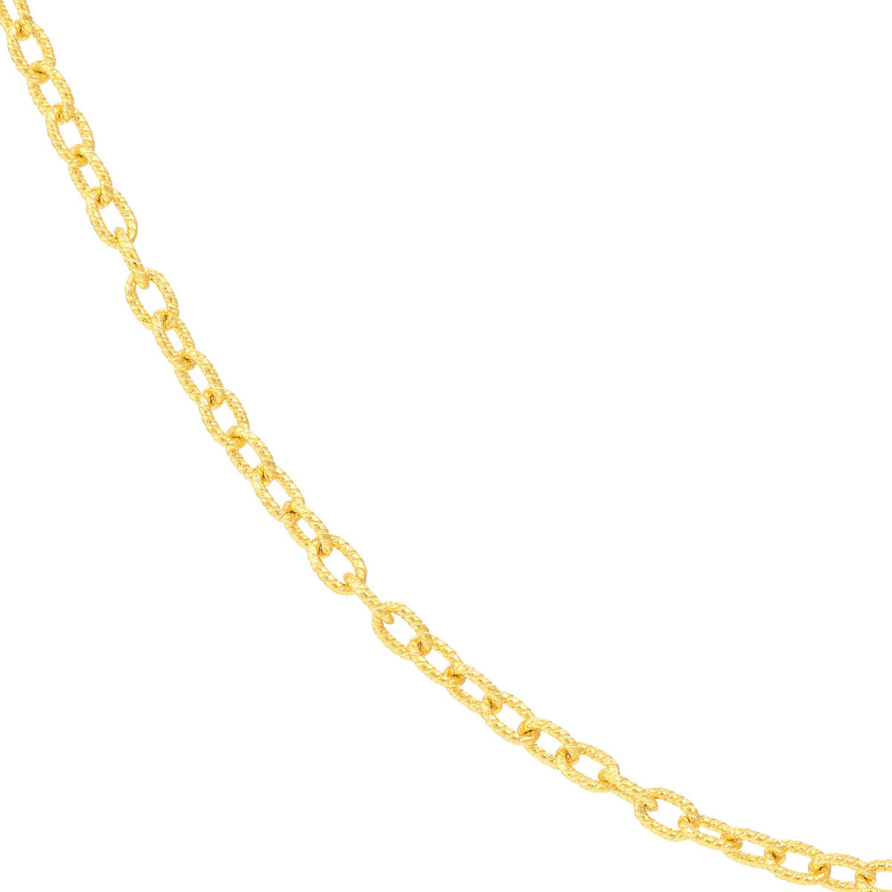 14kt 1.9mm Designer Rolo Chain, 18"