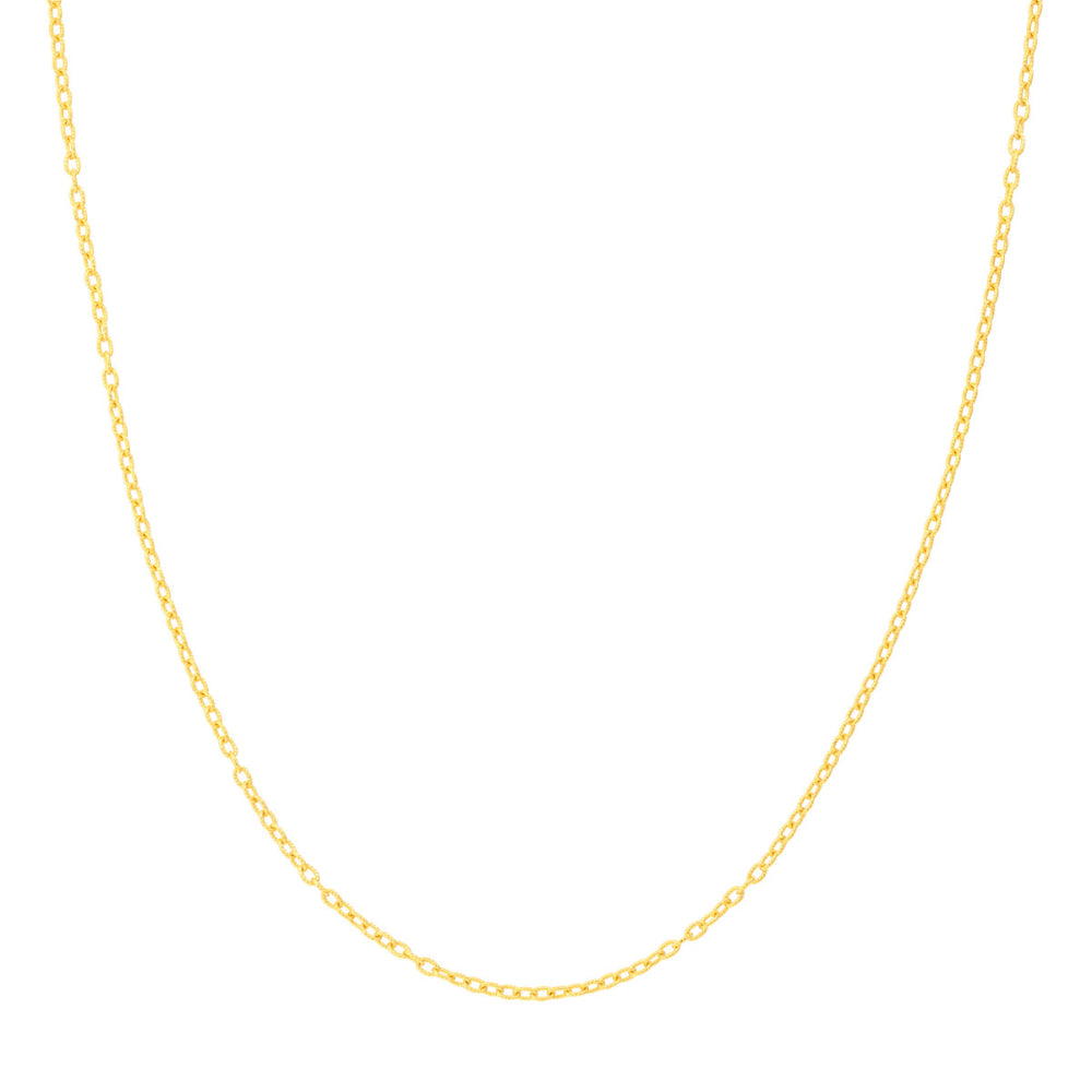 14kt 1.9mm Designer Rolo Chain, 18"