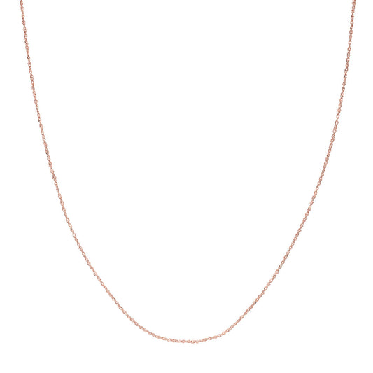 14k Rose Gold 1.15mm Sparkle Singapore Chain, 20"