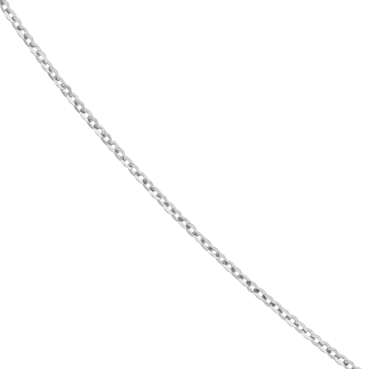 Silver chain on a white background
