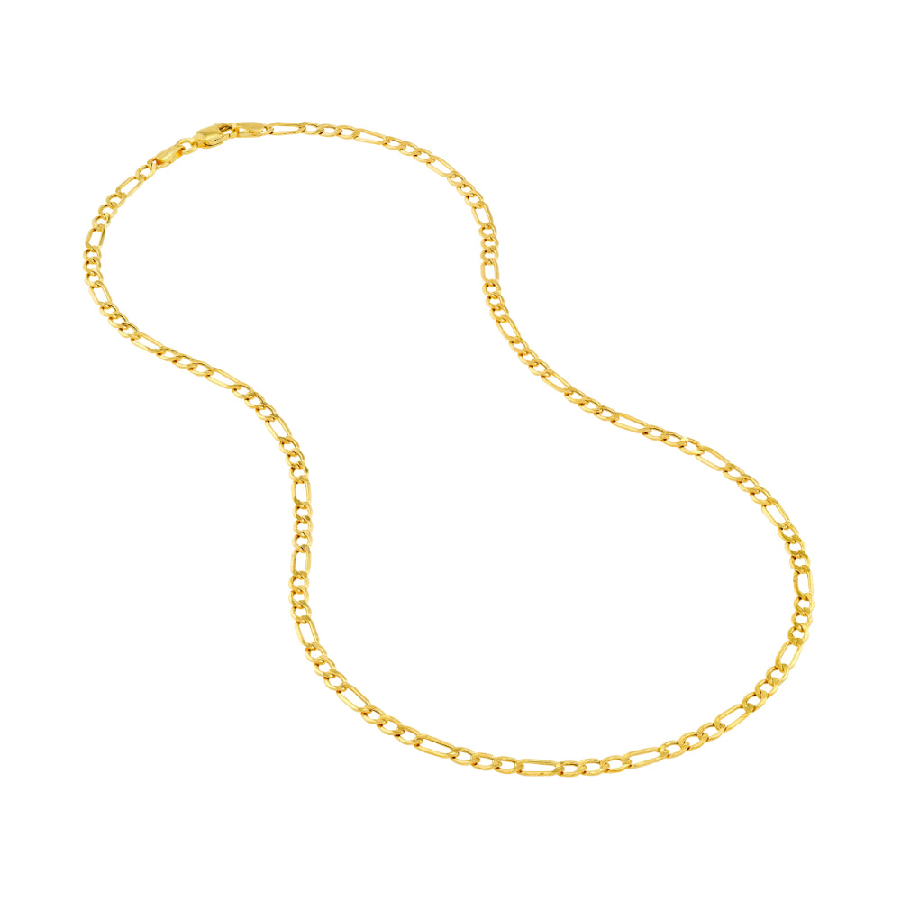 gold tone link chain necklace on white background