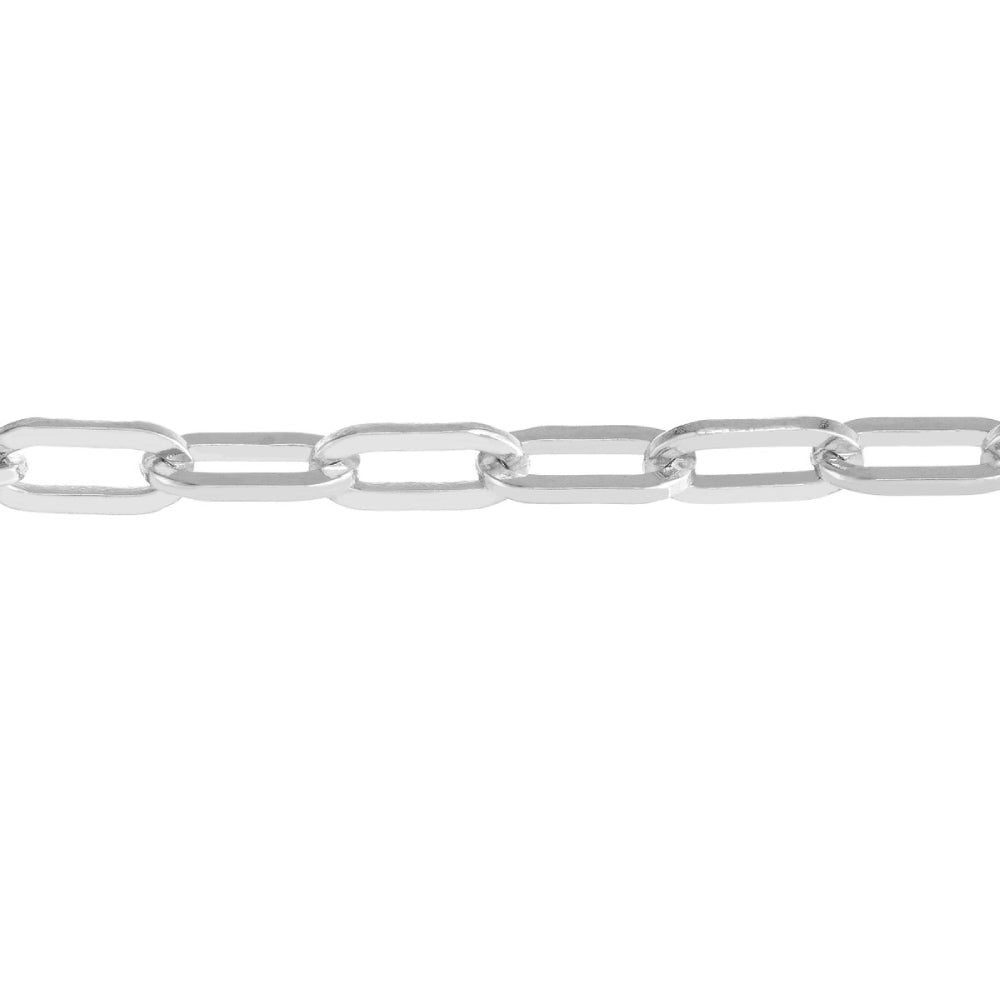 14W Paper Clip Link Chain Bracelet 7.25"