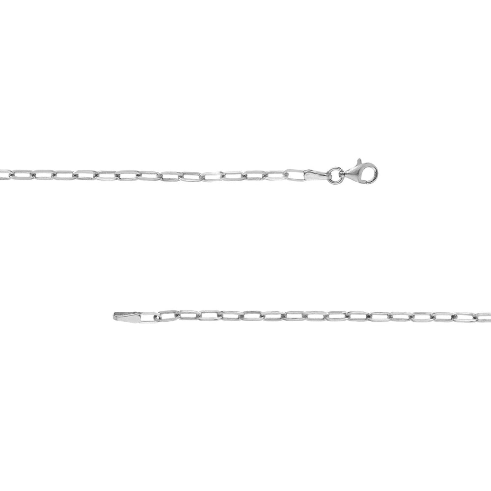 14W Paper Clip Link Chain Bracelet 7.25"