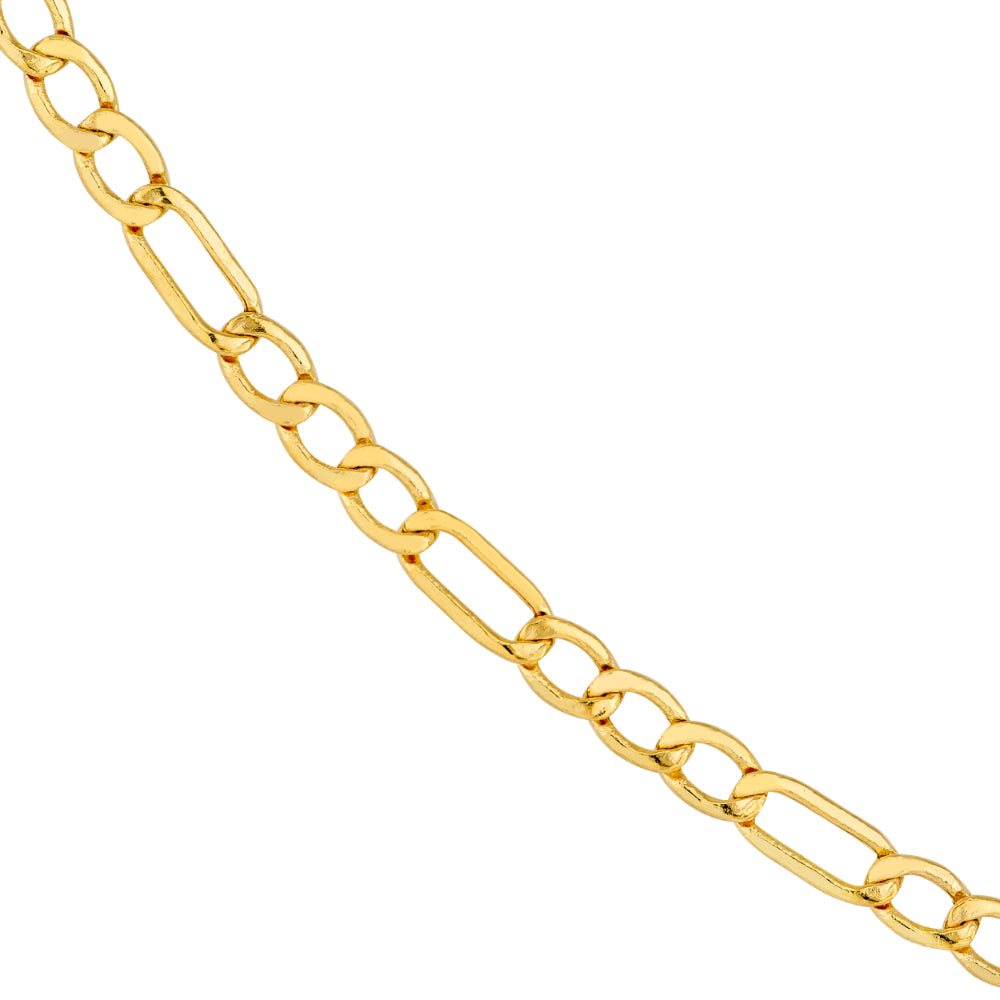 gold tone link chain on white background