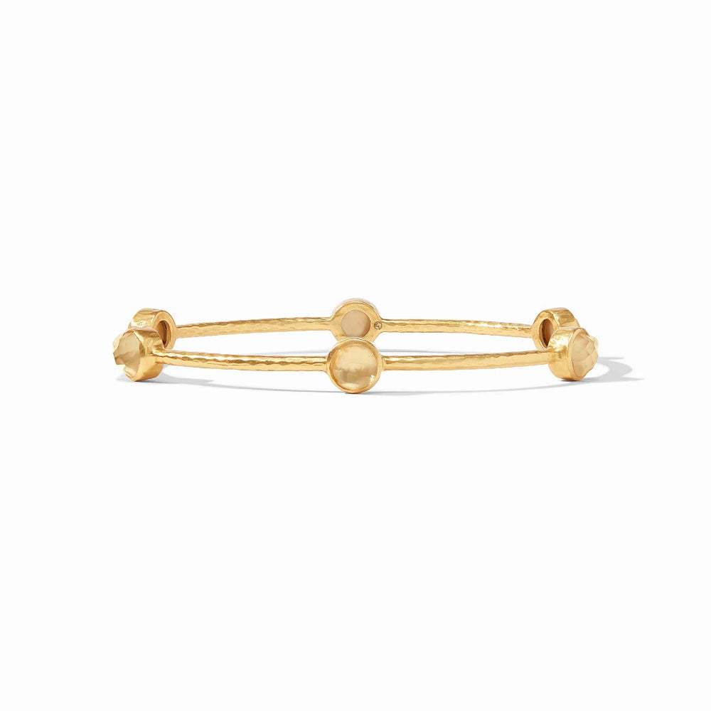 MILANO BANGLE - GOLD - RUBY RED - LARGE