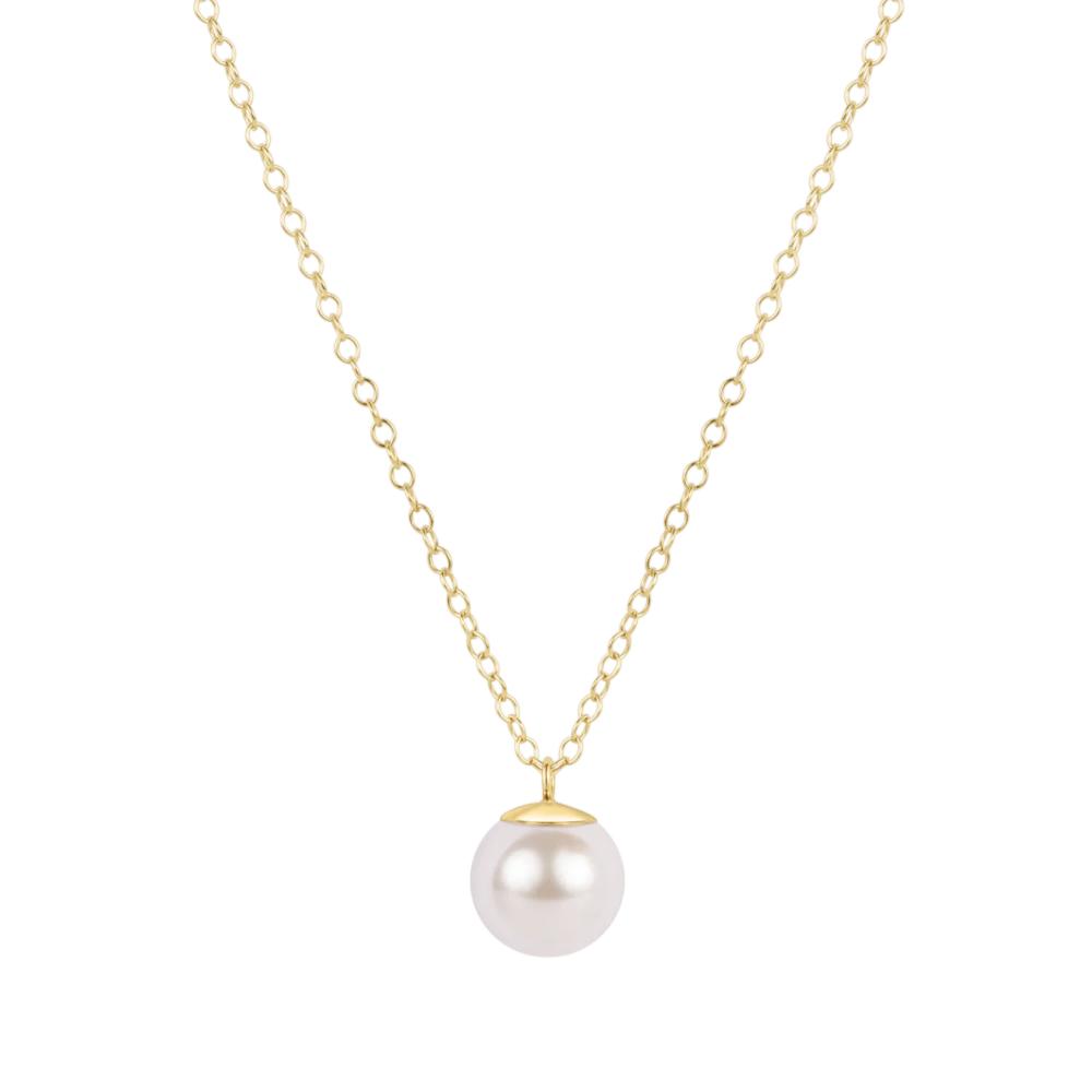 enewton 16" Necklace Gold - Classic Pearl 10mm Charm