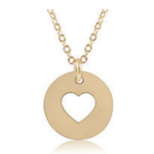 enewton 16" Necklace Gold - Love Gold Disc