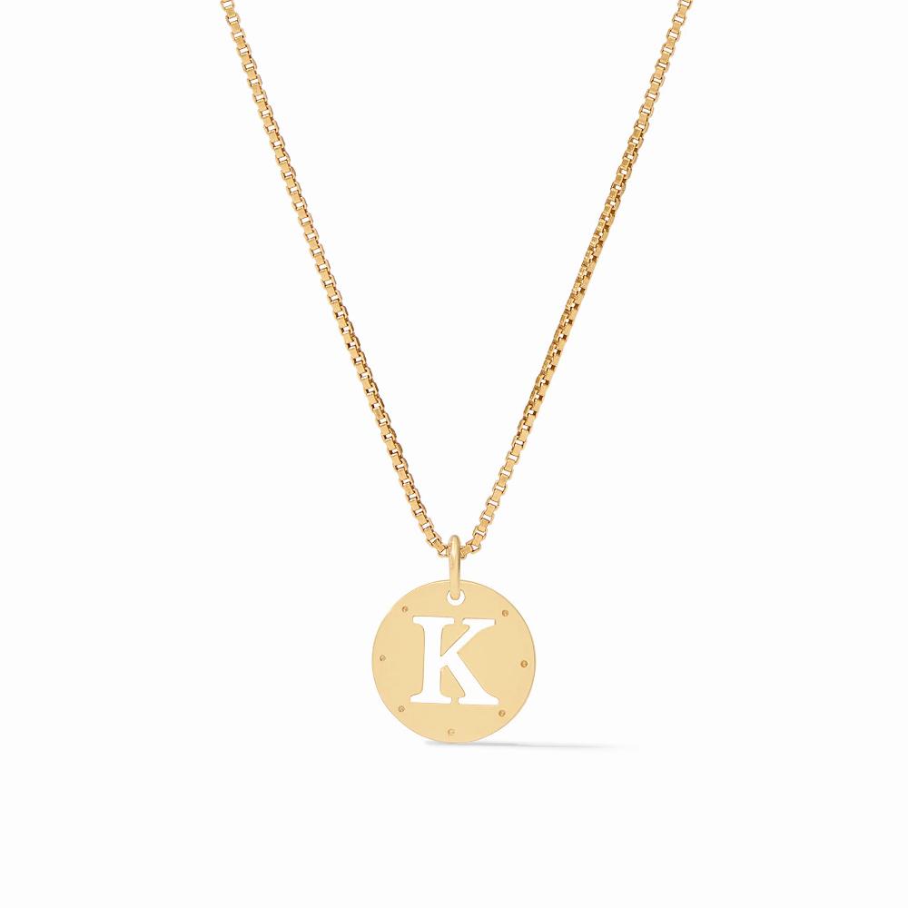 Julie Vos Delicate Monogram Necklace - K