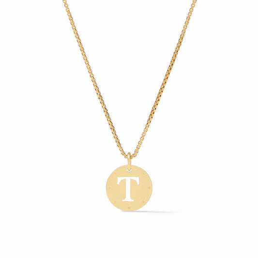 Julie Vos Delicate Monogram Necklace - T
