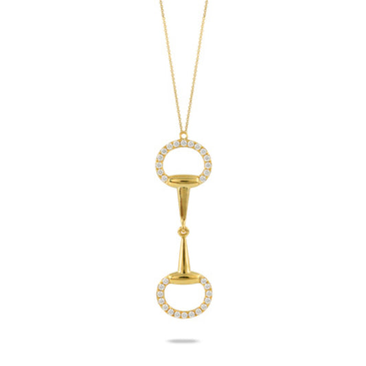 18k Gold Diamond Equestrian Necklace