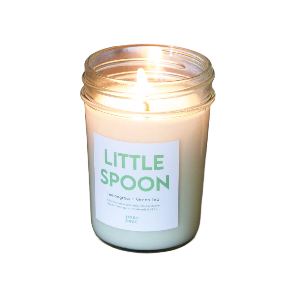 Tea Little Spoon 8oz Soy Candle-Lemongrass & Green