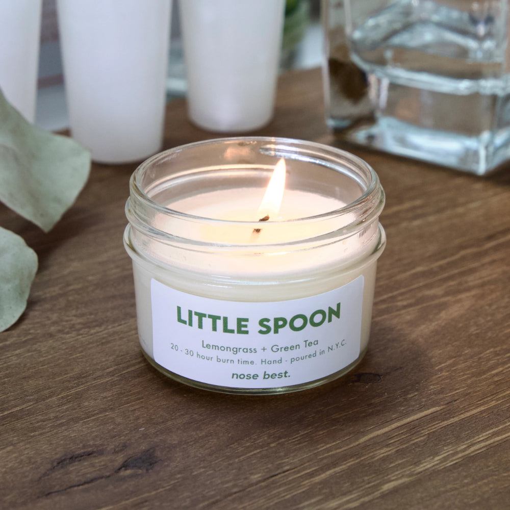 Little Spoon 4oz Soy Candle-Lemongrass & Green Tea