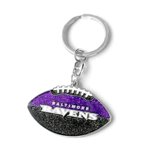 Aminco USA NFL Baltimore Ravens Glitter Football Keychain
