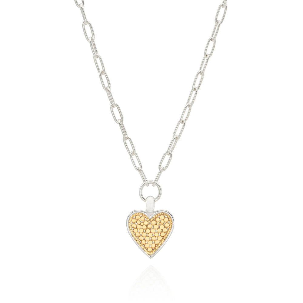 Anna Beck Medium Heart Engravable Necklace 16-18"
