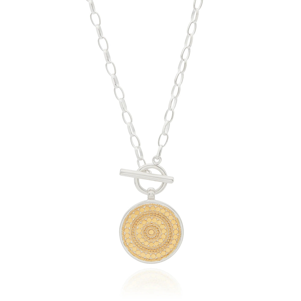 Anna Beck Classic Contrast Dotted Circle Toggle Necklace