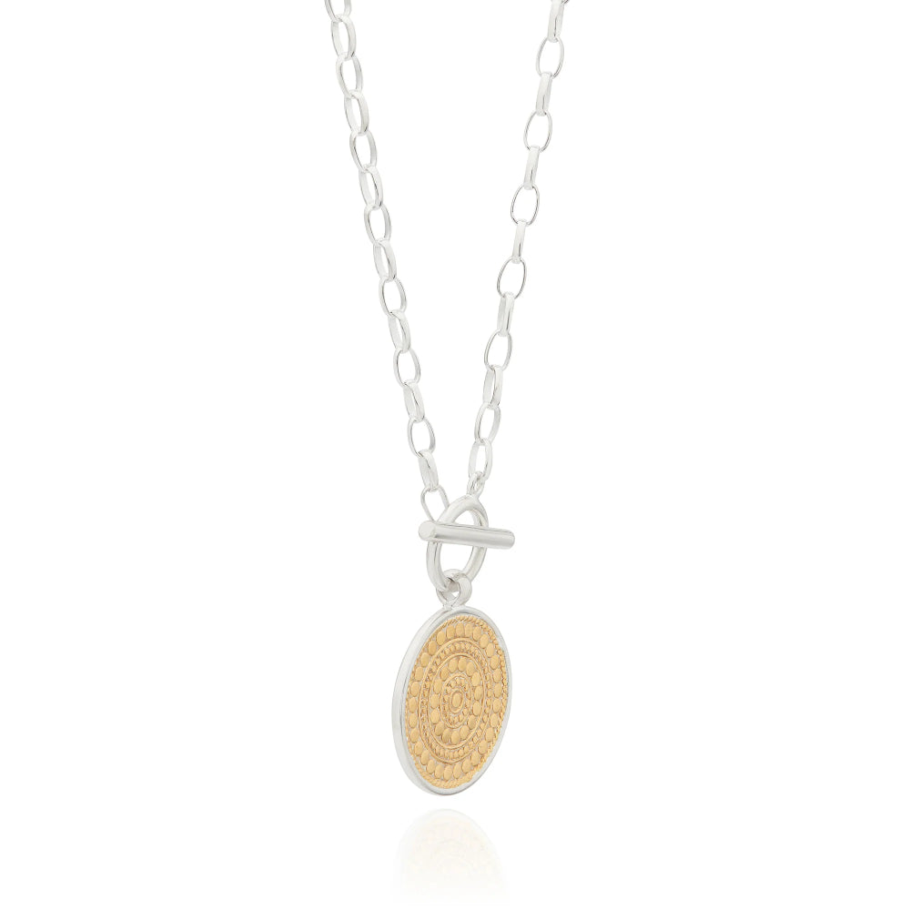 Anna Beck Classic Contrast Dotted Circle Toggle Necklace
