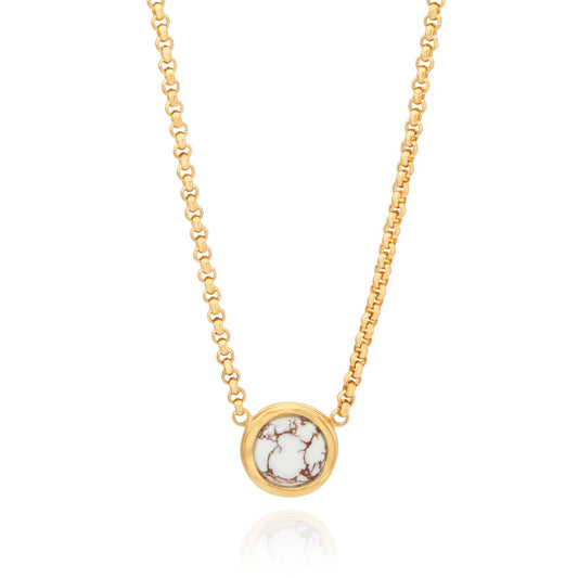 Anna Beck Medium White Buffalo Turquoise Pendant Necklace