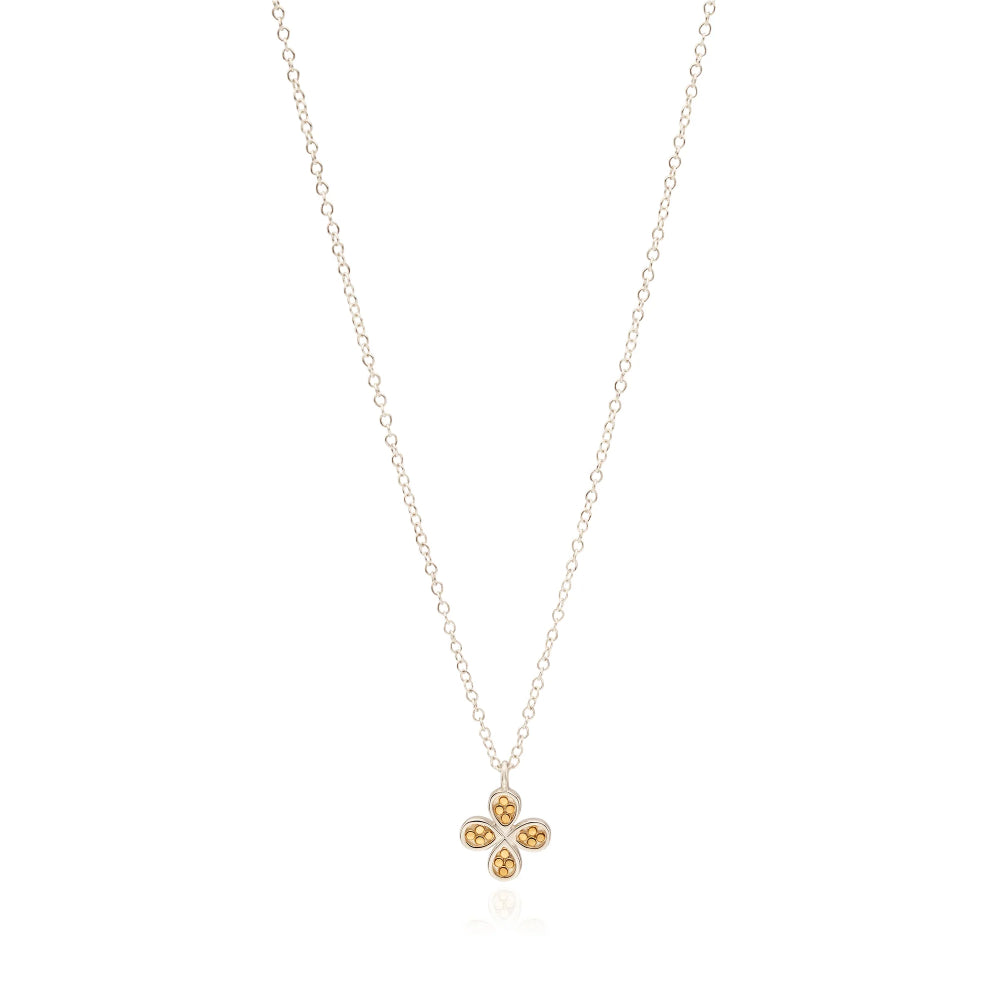 Anna Beck Two Tone Mini Clover Reversible Necklace 16-18"