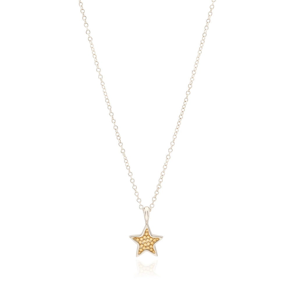 Anna Beck Two Tone Mini Star Reversible Necklace 16-18"