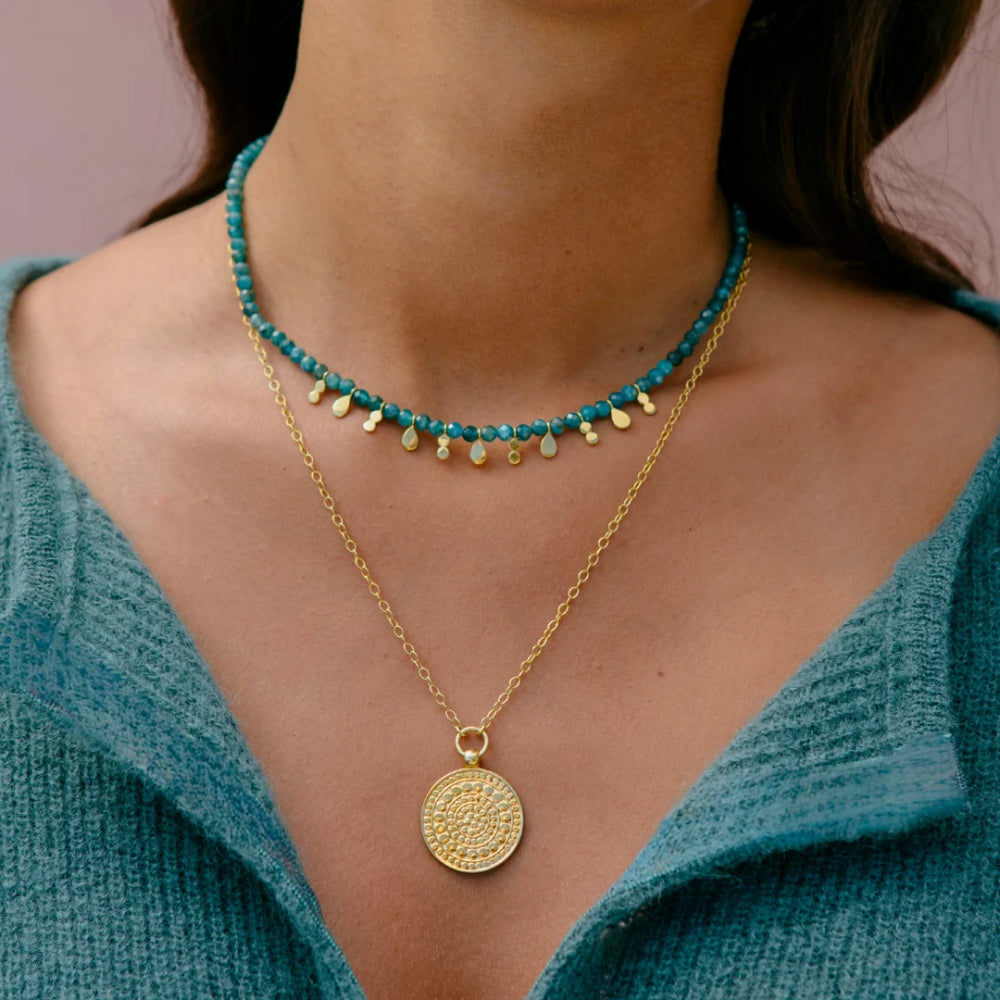Anna Beck Apatite Beaded Charm Necklace