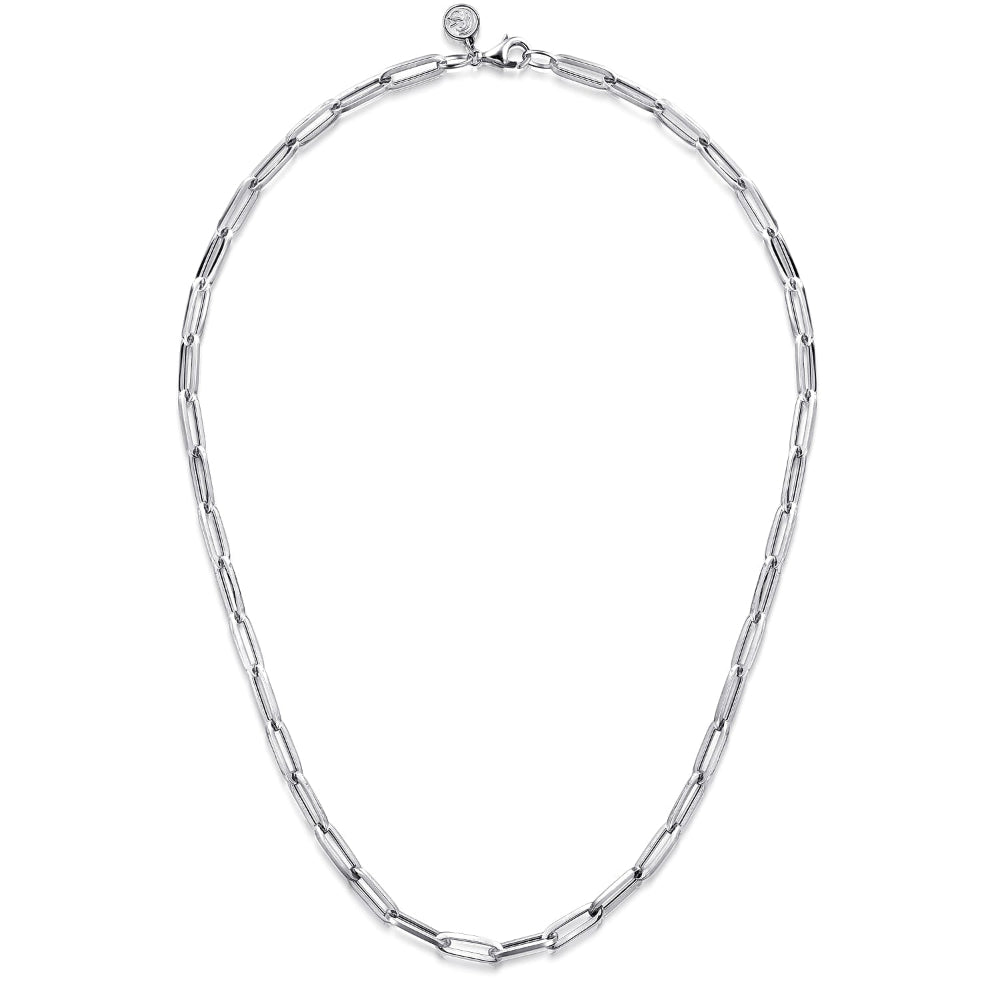 Silver paper clip necklace 