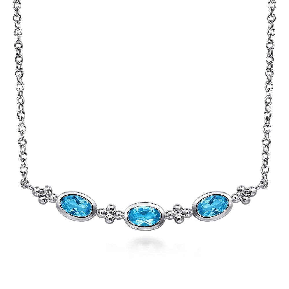 Sterling SIlver Blue Topaz necklace