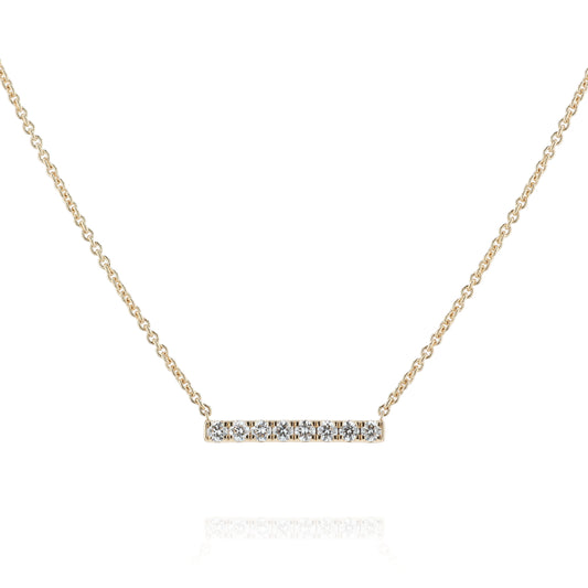 A. Jaffe 14k Gold Diamond Bar Pendant Necklace