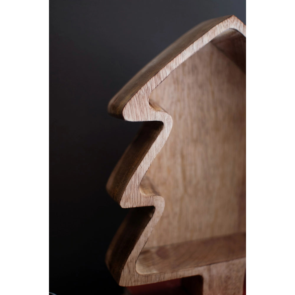 Kalalou Wooden Christmas Bowl - Tree