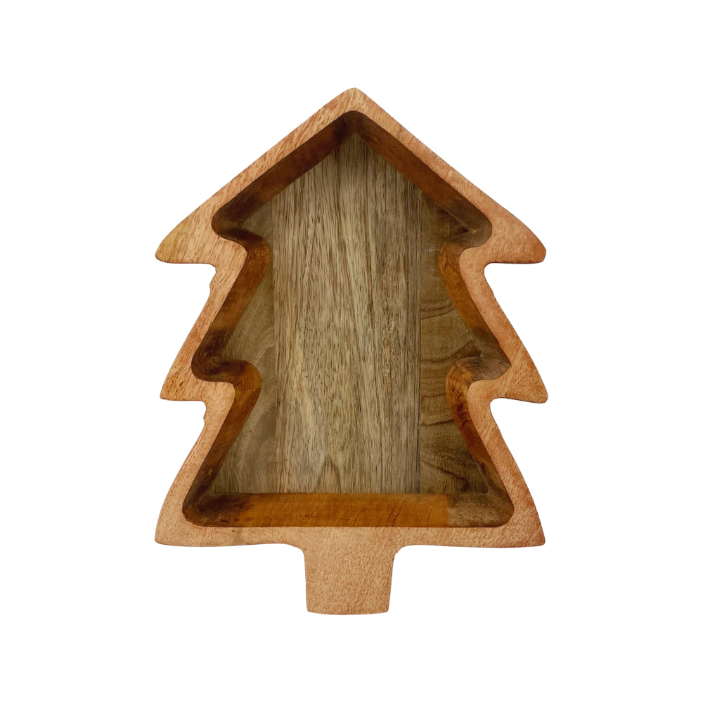 Kalalou Wooden Christmas Bowl - Tree