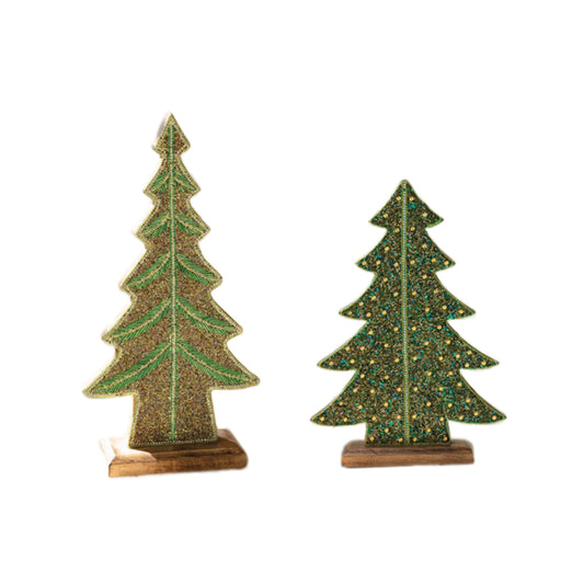 Kalalou Beaded Wood Christmas Tree