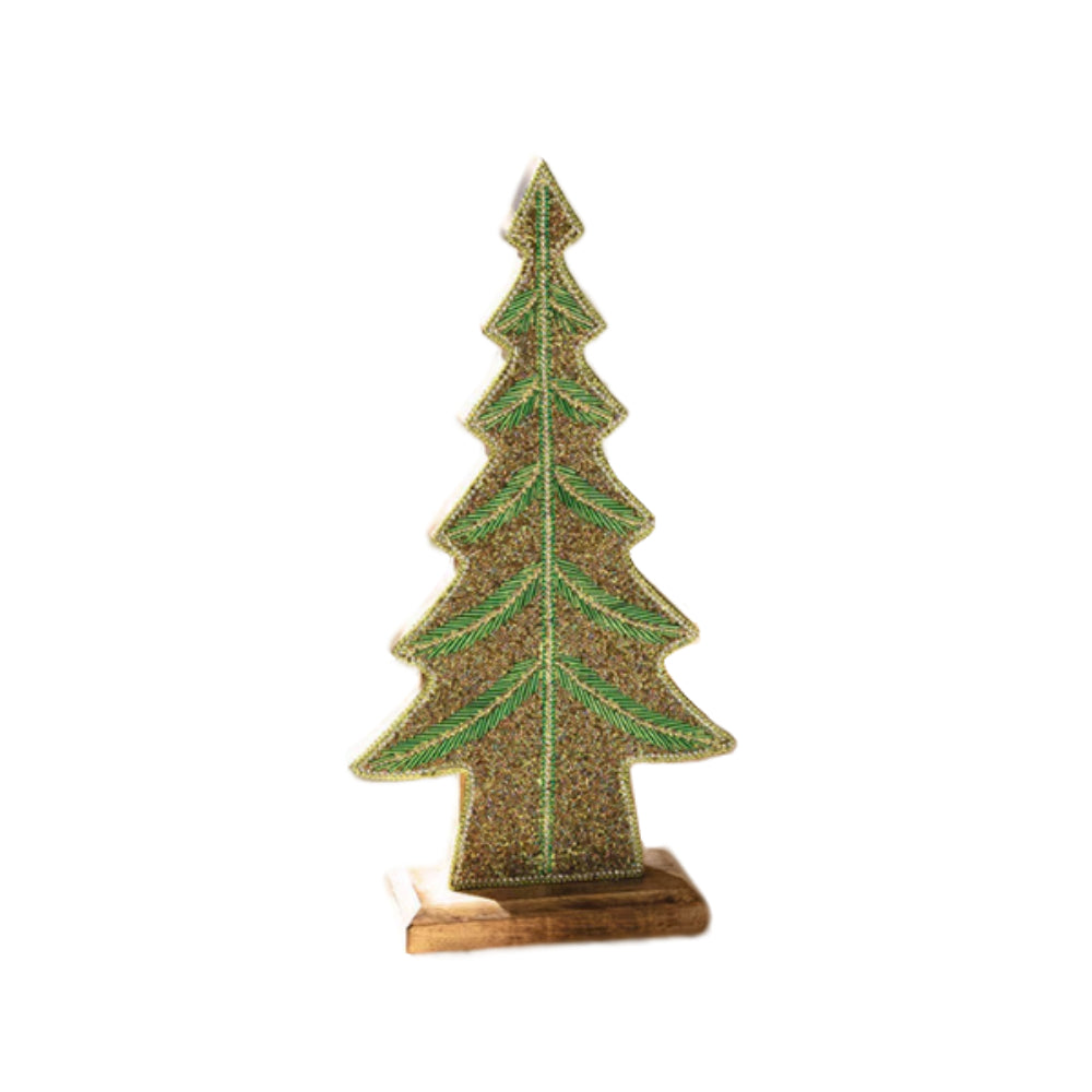 Kalalou Beaded Wood Christmas Tree
