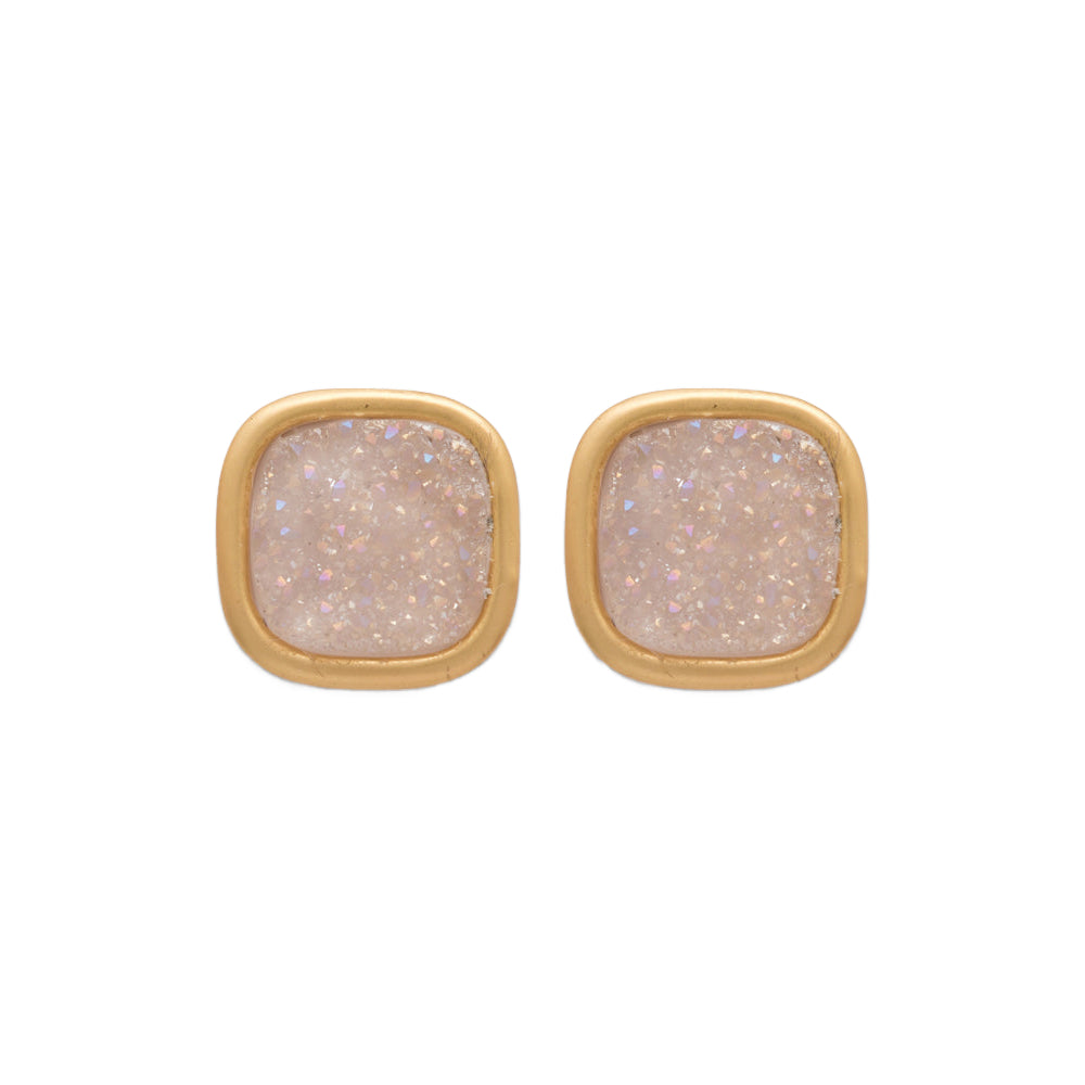 Spartina Sea La Vie Druzy Stud Earrings - Breathe/Cream Druzy