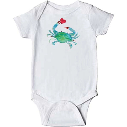 Clawdia Crab Heart Onesie