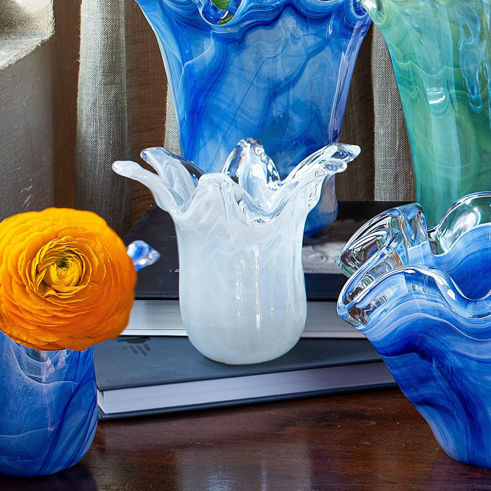 Vietri Onda Petite Glass Vase