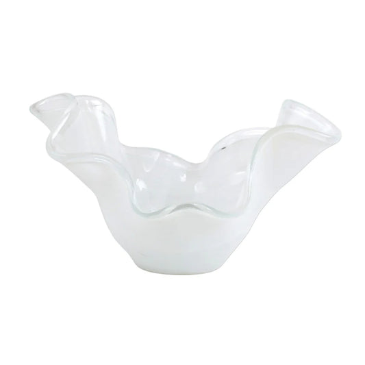 Vietri Onda Glass White Medium Bowl - 32oz