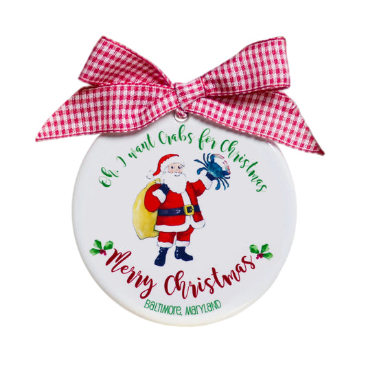 Dishique Flat Crabs For Christmas Ornament