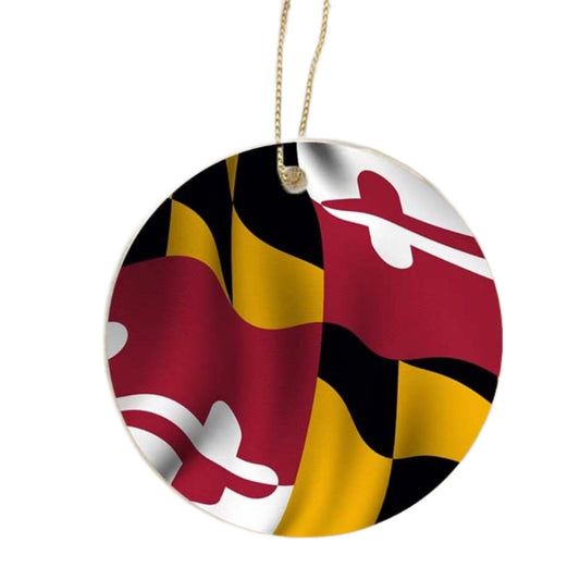 B McVan Designs Maryland Flag Acrylic Ornament/Bottle Charm