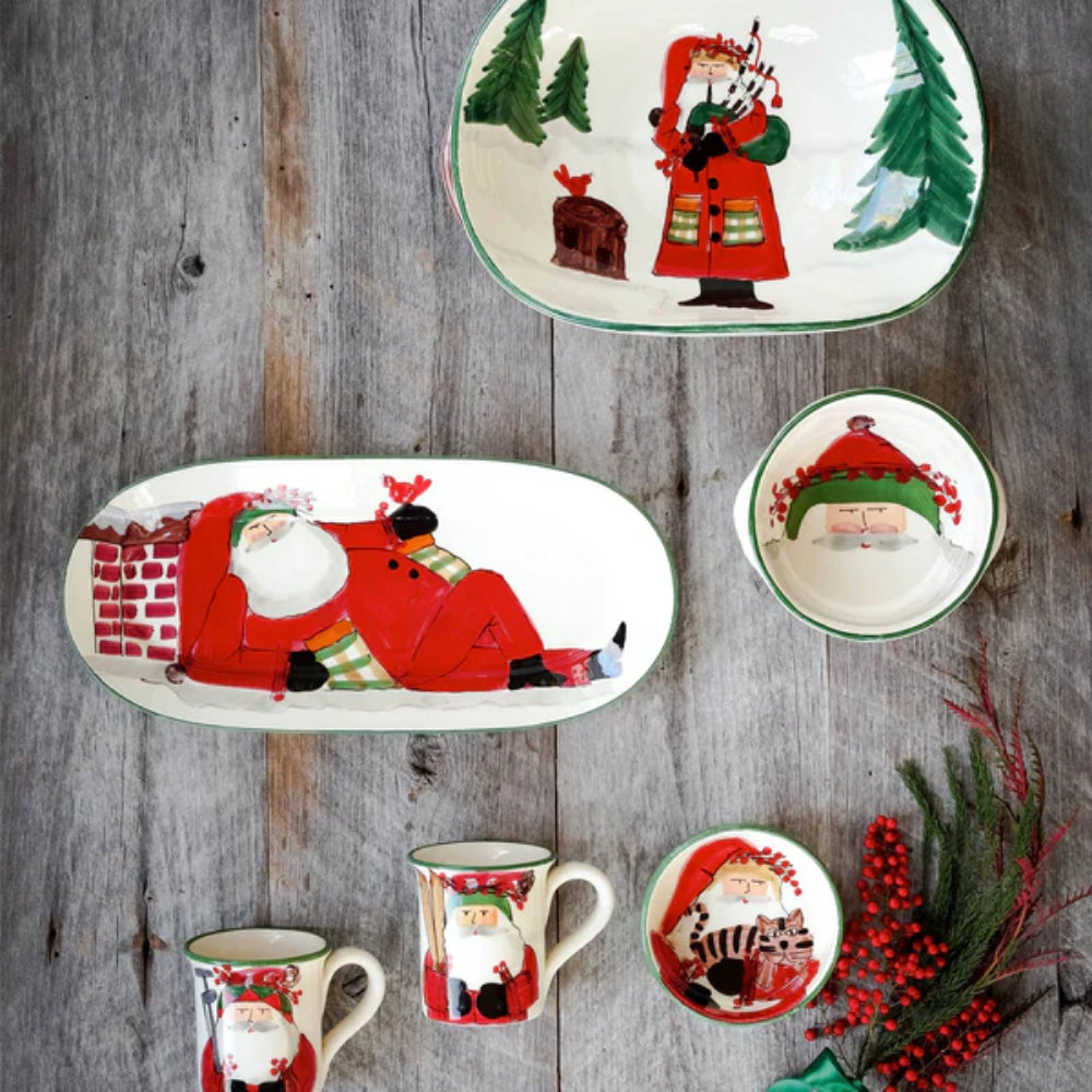 Vietri Old St. Nick Small Oval Platter
