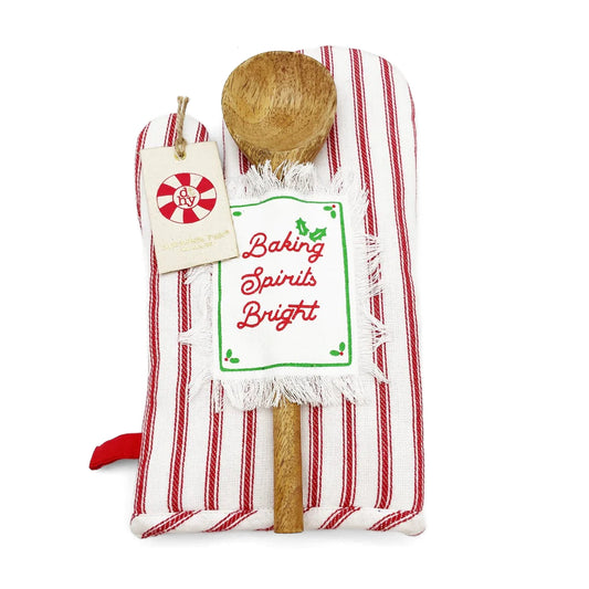 Lux Fragrance Baking Spirits Bright Oven Mit With Wooden Spoon