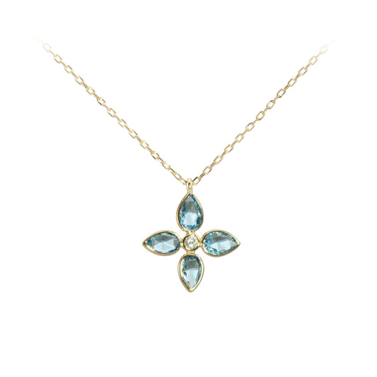 Olivia B. 14k Gold Swiss Blue Topaz Pendant Necklace